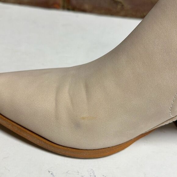 ShuShop Taupe YZA Slide Pointed Toe Mule Bootie Size 10 - Picture 12 of 13